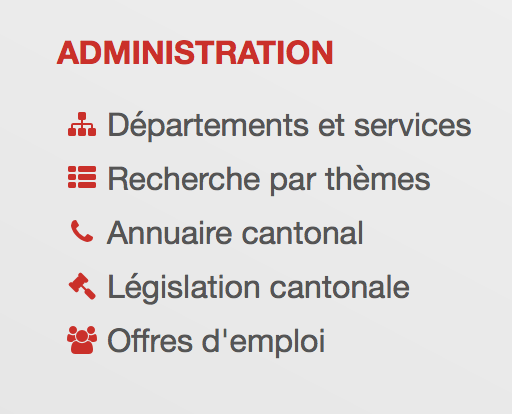 Organisation des départements et services